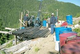 Selkirk Metals exploratory drilling on Catface Mountain, Clayoquot Sound