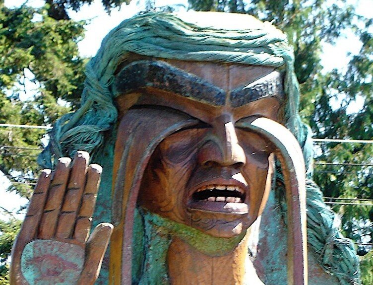 Weeping Cedar Woman carving