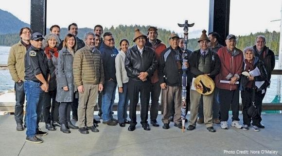 Ahousaht announcement group photo2