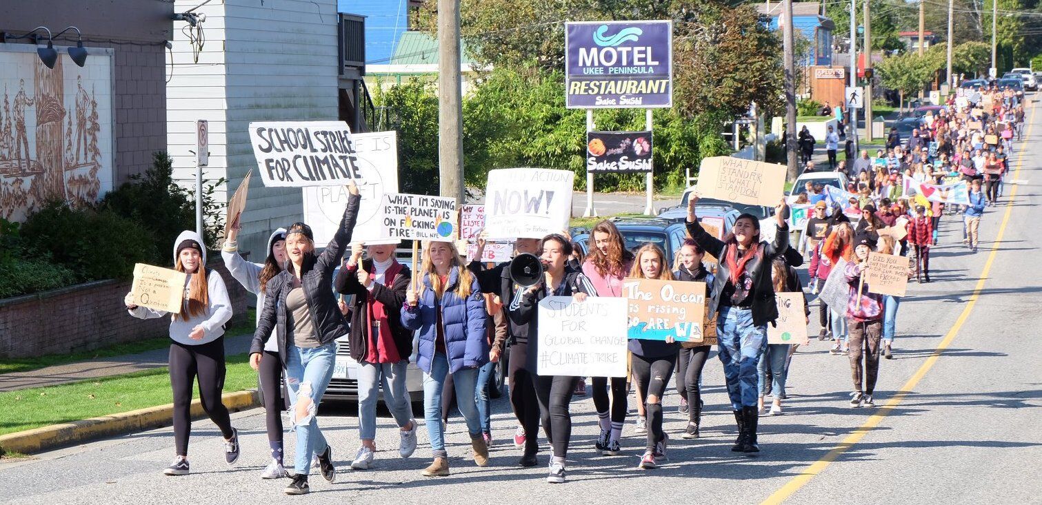 Ucluelet Secondary and Elementary Schools at the Global Climate Strike
