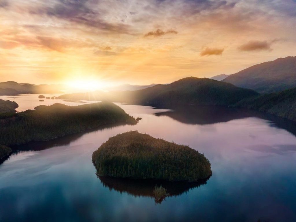 Sunset over Clayoquot Sound