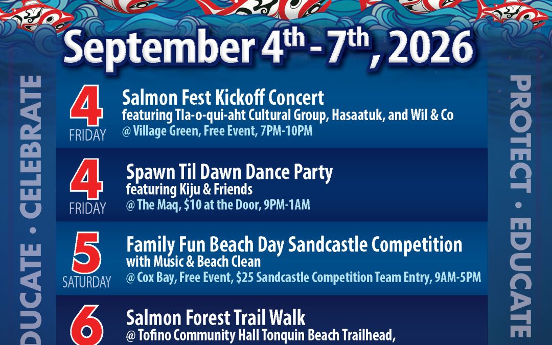 12th ANNUAL CLAYOQUOT SALMON FESTIVAL Sept 4-7 2026